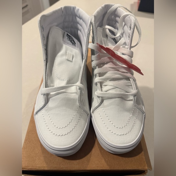 Vans Shoes - Vans Sk8-Hi Wide Fit High-Top Skate Shoes | Women 7.5 White